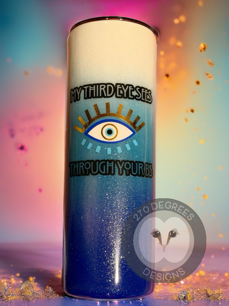 Third Eye - 20 oz. Skinny Tumbler w/handle
