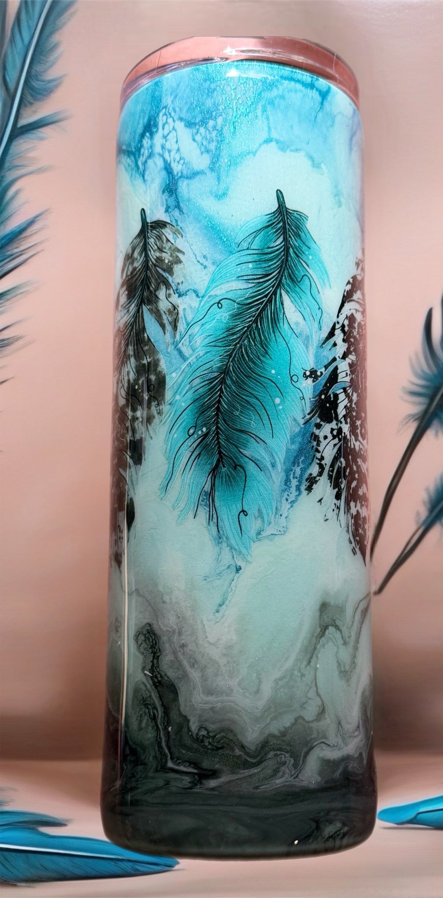 BOHO Feathers - 20 oz. Skinny Tumbler