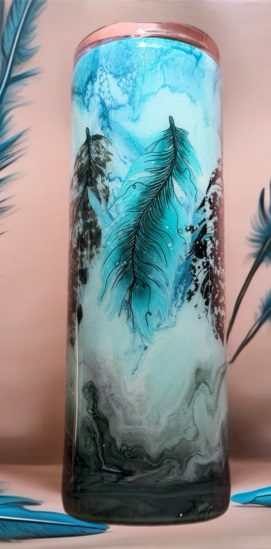 BOHO Feathers - 20 oz. Skinny Tumbler