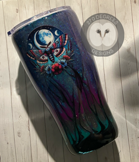 Moth to a flame - 30 oz. Modern Curve Tumbler