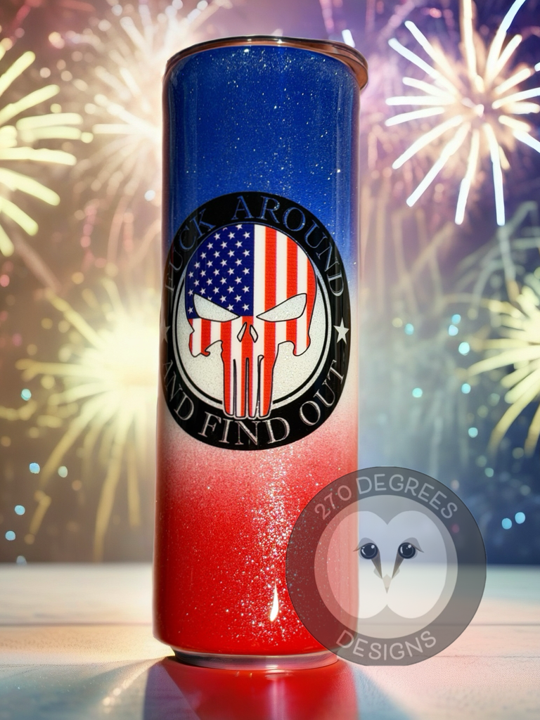 FAFO - 20 oz. Skinny Tumbler w/handle